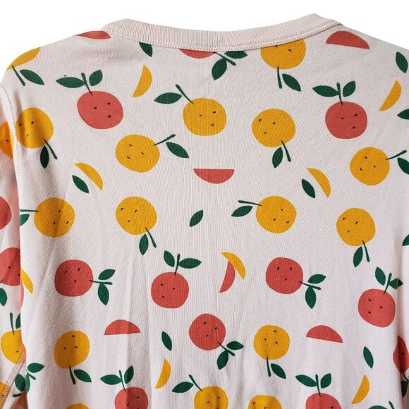 Hanna Andersson Womens Pajamas Pink Fruit Orange Citrus Print Cute Spring  XS - Picture 10 of 11